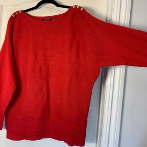 Lauren Ralph Lauren (Green Label) Boatneck Sweater (XL) | Vibrant Red | Shoulder